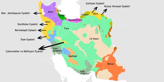 Kurdische Städte in Iran