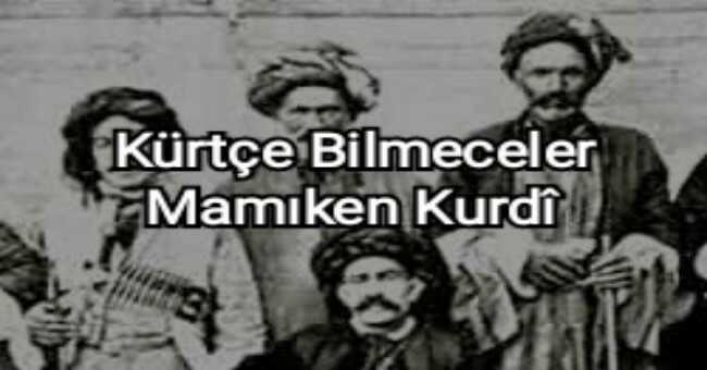 Kürtçe Bilmeceler (Mamıken Kurdi)